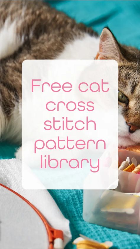 Free cat cross stitch pattern library - Craft with Cartwright Cat Graph Pattern, Cross Stitch Bookmark Patterns Free Cat, Cross Stitch Cat Pattern Free, Free Cat Cross Stitch Patterns, Cute Cross Stitch Patterns Free, Fun Cross Stitch Patterns, Cat Pixel Pattern, Cat Cross Stitch Pattern Free, Cat Embroidery Simple