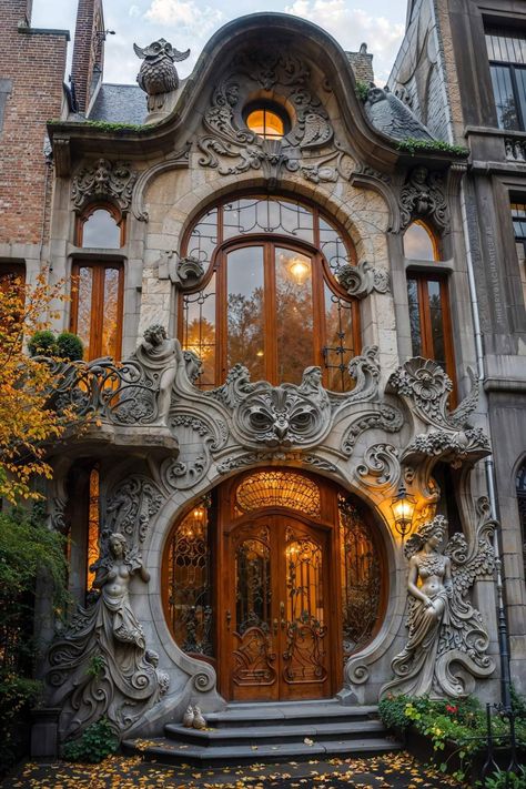 Art Nouveau Arquitectura, Art Nouveau House, Steampunk Tendencies, Art Nouveau Architecture, Roof Window, Interesting Buildings, Art Nouveau Design, Architecture Old, Architecture Exterior