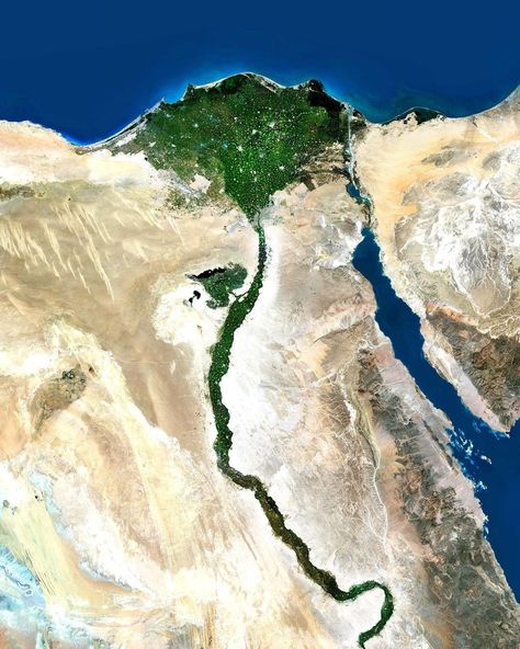 “The Nile River is commonly regarded as the longest river in the world, flowing for 4,258 miles (6,853 km) over 11 countries in northeastern Africa. In this overview, it is shown flowing north through Egypt, forming a large delta before emptying into the Mediterranean Sea. Civilizations since ancient times have depended on the waters of the Nile to flood and fertilize the surrounding desert lands.” - @dailyoverview⁠ ⁠ ⁠ 📸: @airbus_space @benjaminrgrant⁠ ⁠ Nile Delta, Switzerland Cities, Desert Land, Conservation Of Natural Resources, City By The Sea, Nile River, Nuclear Power Plant, The Nile, Ancient Times