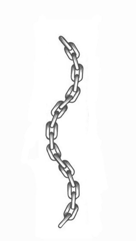 Huge Tattoo Ideas, Kurapika Chains Drawing, Chain Flower Tattoo, Wrap Around Chain Tattoo, Chain Link Tattoo Design, Small Chain Tattoo, Ball And Chain Drawing, Chain Art Drawing, Gold Chain Drawing