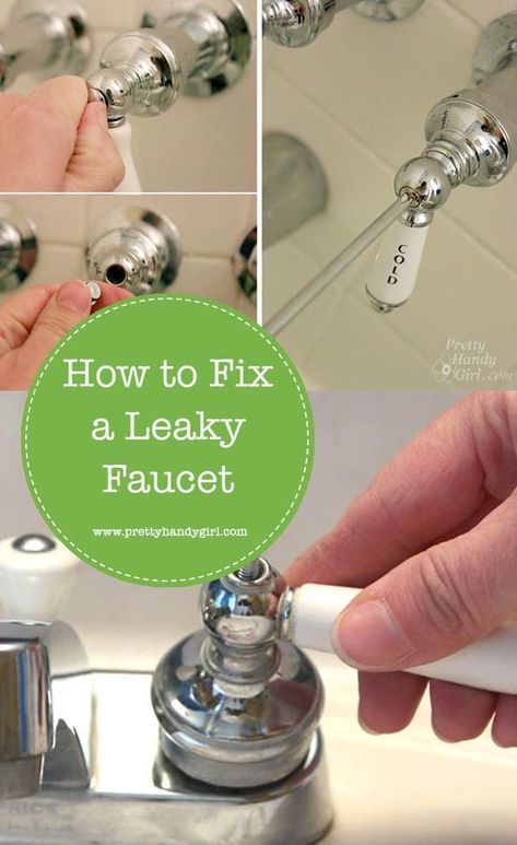 Leaky faucet? No problem with this easy and quick fix from Pretty Handy Girl! | Leaky faucet fix | #prettyhandygirl #DIY #plumbingfix #diywaterfaucetfix #diyplumbingfix #leakyfaucet Delta Bathroom Faucet, Delta Bathroom Faucets, Homeowner Hacks, Fix Leaky Faucet, Tile Repair, Leaky Faucet, Faucet Repair, Leak Repair, Home Fix