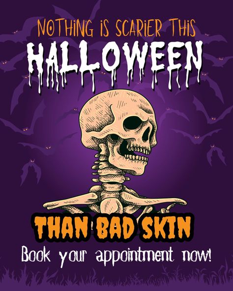 Facials Quotes, Esthetician Decor, Beauty Salon Sign, Beauty Salon Posters, Esthetician Marketing, Poster Halloween, Halloween Beauty, Salon Signs, Spa Business