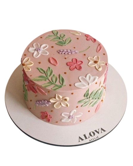 Birthday Cake 2 Tier Simple, Fairy Birthday Cake, Simple Cakes, Bento Cakes, Baking Projects, Birthday Cake With Flowers, Spring Cake, Funny Birthday Cakes, Mini Cakes Birthday