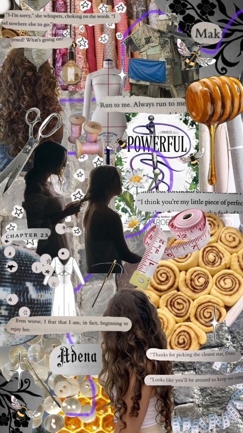 Powerful-Adena+Mak💕 #adena #powerful #powerfullaurenroberts #laurenroberts #powerless #mak #love #books #powerfulaesthetic #aesthetic #lovers #sewing #fashion #stickybuns #fyp #sweet #kind #viral Aesthetic Lovers, Lauren Roberts, Collage Book, Sewing Fashion, Sticky Buns, Book Wallpaper, Book Annotation, Love Books, Dream Book