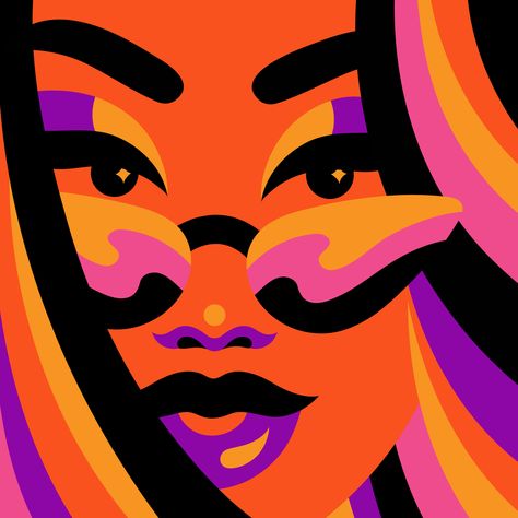 Purple Artwork, Abstract Girl, Instagram Layout, Vintage Glam, Art Portfolio, Ink Art, Black Art, Creative Art, Art Inspo