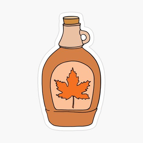 Get my art printed on awesome products. Support me at Redbubble #RBandME: https://www.redbubble.com/i/sticker/Maple-Syrup-Bottle-by-murialbezanson/56901620.EJUG5?asc=u Maple Syrup Tattoo, Maple Syrup Bottle, Maple Syrup Bottles, Bottle Tattoo, Syrup Bottle, Minimalist Icons, Bottle Sticker, Tattoo Inspo, Sticker Collection