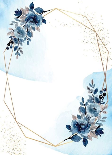 Dusty Blue Flower Background, Wedding Frame Background, Save The Date Background Design, Blue Birthday Invitations, Online Wedding Invitations Templates, Wedding Cards Images, Boarders Designs For Projects, Engagement Invitation Cards, Wedding Card Frames