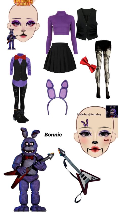 Halloween cosplay fnaf Bonnie Costume, Cosplay Fnaf, Fnaf Costume, Matching Halloween Costumes, Fnaf Cosplay, Matching Outfits Best Friend, Cartoon Costumes, Pretty Halloween Costumes, Duo Halloween Costumes