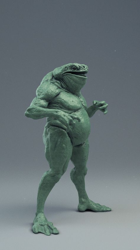 Toad Character Design, Fan Art Challenge, Character Statue, Beast Creature, Alien Design, The Turtles, Alien Concept Art, Classic Monsters, Character Poses