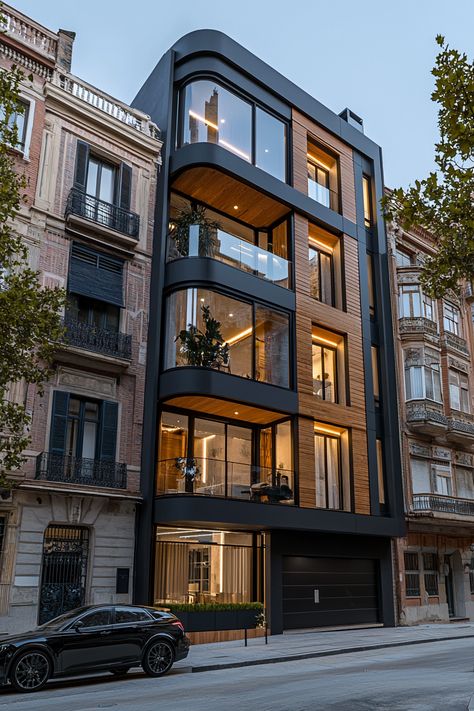 Hotel Structure Design, Modern Apartment Building Design, Outside Of Apartment Building, Building Facades Modern, Facade Design Apartment, Luxury Apartment Building Exterior, Modern Residential Building Design, African Architecture Modern, Classic House Facade