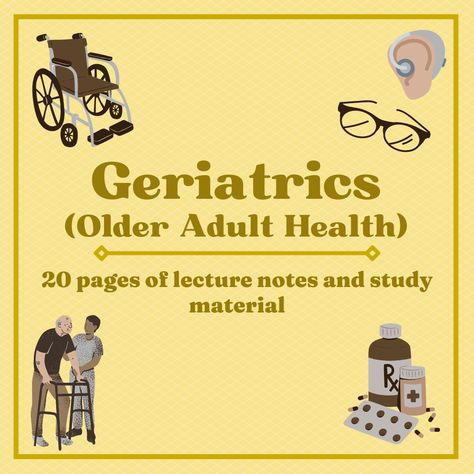 Geriatric Nursing, Health Notes, College Student Hacks, Student Hacks, Lecture Notes, Family Caregiver, Medication Management, Lectures Notes, Nursing Notes