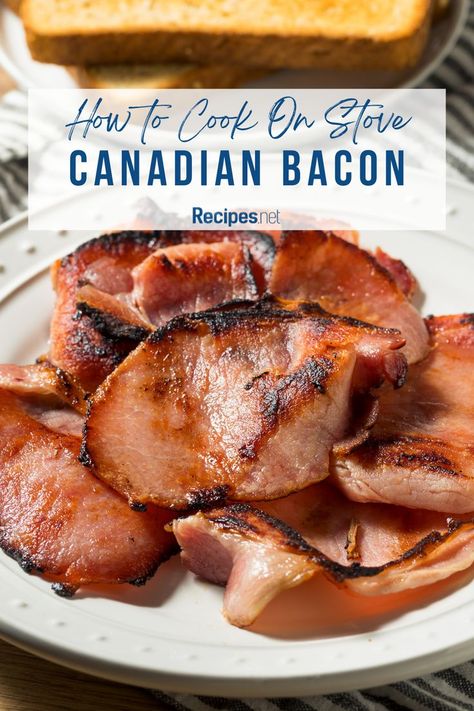 Start your day off right with our guide on How To Cook Canadian Bacon On Stove! Whip up a delicious and protein-packed breakfast in minutes with this easy method. Whether you're craving a hearty morning meal or need a quick brunch idea, Canadian bacon is the perfect solution. Visit Recipes.net and let's make your mornings delicious and hassle-free! Canadian Bacon Recipes Breakfast, Canadian Bacon Breakfast, Canadian Bacon Recipes, Bacon Recipes Breakfast, Quick Brunch, Canadian Bacon, Bacon Breakfast, Canadian Food, Protein Packed Breakfast