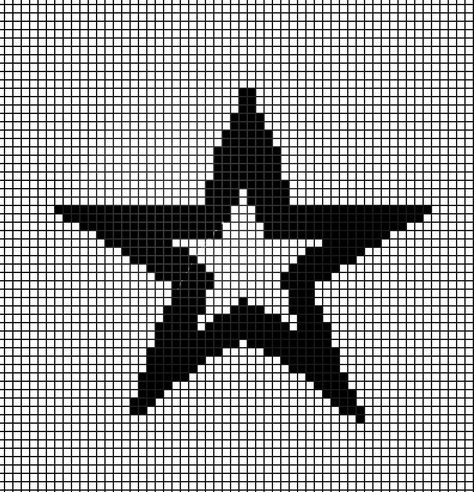 Pixel art Star Crochet Pattern Grid, Crochet Star Pixel Pattern, Pixel Art Pattern Star, Star Pixel Grid Crochet, Y2k Pixel Art Grid, Crochet Star Graph, Crochet Star Grid, Pixel Art Pattern Aesthetic, Star Pixel Pattern