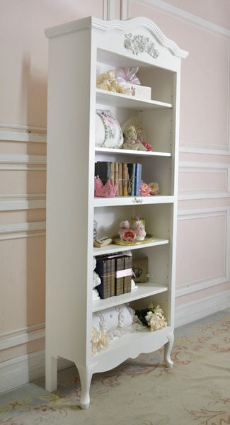 French Bookshelf, Shabby Chic Bookshelf, Chic Bookshelf, Shabby Chic Bookcase, Muebles Shabby Chic, Shabby Chic Shelves, Shabby Chic Office, Vintage Bookshelf, Cottage Shabby Chic