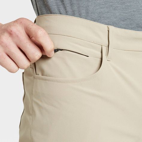 Why we're ALL IN: Slim-fit golf pants let you swiftly take on the green and a day of travel with mechanical, lightweight fabric designed to keep up with your every move. A hidden zipper pocket provides secure storage for on-the-go essentials, while two front pockets make it easy to access what you need most. Moisture-wicking fabric with a quick-dry finish is made to keep you feeling fresh and cool, and is completed with a UPF 50+ rating to help shield you from harmful sun rays. When families com Functional Sports Pants With 5-inch Inseam, Sports Pants With Moisture-wicking Midweight Fabric, Running Intervals, Golf Bottoms With Go-dry 4-way Stretch, Solid Golf Bottoms With Built-in Shorts, Golf Bottoms With Pockets And 4-way Stretch, Interval Running, Golf Collection, Golf Brands