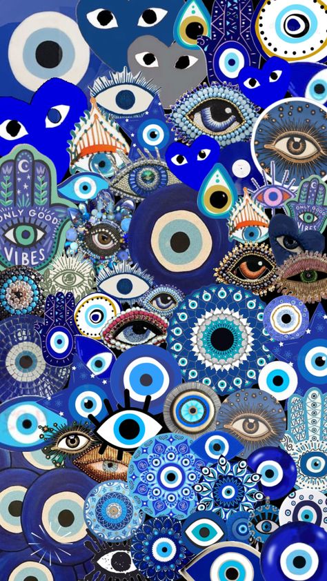 Wallpapers Evil Eye, Flor Iphone Wallpaper, Hamsa Art, Evil Eye Art, Eyes Wallpaper, Iphone Lockscreen Wallpaper, Witchy Wallpaper, Spiritual Artwork, Unique Drawings