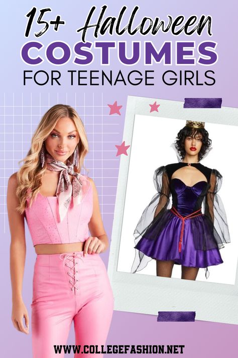 Halloween costumes for teen girls Cute Creative Halloween Costumes, Teenager Halloween Costumes Girls Ideas, Solo Halloween Costumes, School Halloween Costumes, Costumes For Teenage Girl, Teenage Halloween Costumes, Cute Couples Costumes, Halloween Costumes For Teens Girls