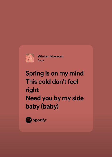 #sur #songlyrics #lyrics Dept Song, Winter Song Lyrics, Winter Songs, Ios App Iphone, Pretty Lyrics, Winter Season, Song Lyrics, Ios App, Blossom