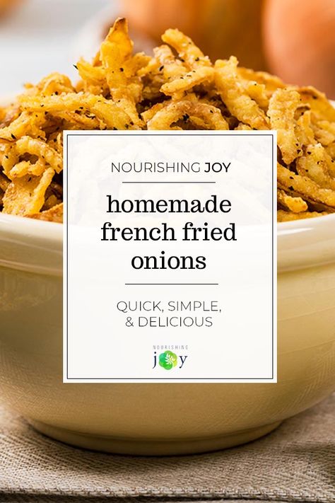 Homemade French Fried Onions, French Fried Onion Recipes, Fried Onion Rings Recipe, Fried Onions Recipe, Making French Fries, French Fried Onions, Crispy Onions, Homemade Recipe, Onion Recipes