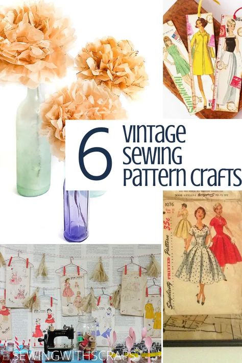 Things to Do with Vintage Sewing Patterns – Sewing With Scraps Old Sewing Patterns, Sewing With Scraps, Vintage Sewing Rooms, Sewing Patterns Vintage, Vintage Sewing Patterns Free, Vintage Clothes Patterns, Sewing Room Decor, Patterns Sewing, Old Quilts