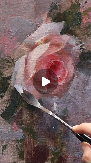 Rose Painting Acrylic, Painting Concepts, Art Demonstrations, Rose Oil Painting, New Tools, Flower Painting Canvas, Abstract Floral Paintings, Abstract Floral Art, Abstract Flower Painting