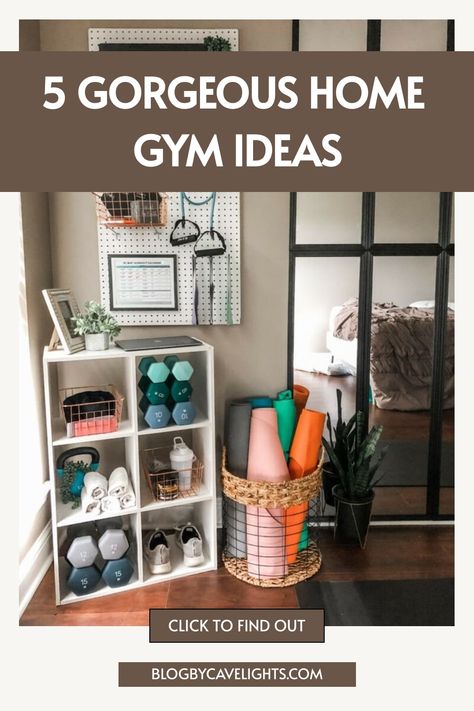 🏋️‍♂️ No space? No problem! These 5 small home gym ideas will show you how to make the most of every inch. From smart storage to sleek gym interior design, get inspired to create the perfect workout zone. Tap to learn more! 📏💪 Gym In Attic, Organizing Weights At Home, Home Gym In Spare Bedroom, Home Gym With Wallpaper, Workout Flooring Home Gyms, Small Workout Area In Basement, Workout Craft Room, Small Outdoor Gym Ideas, Indoor Workout Room At Home