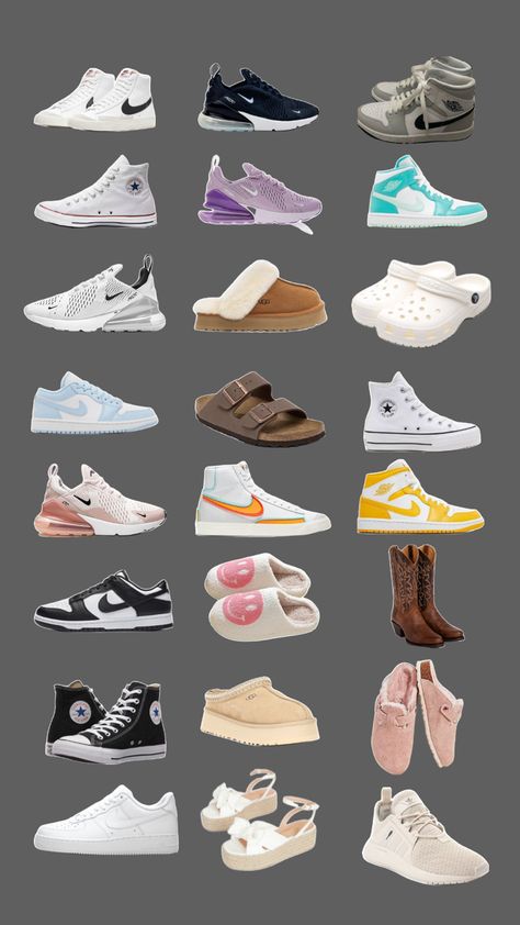 Basic Shoes, Types Of Shoes, Shoe Collection, Nike, Collage