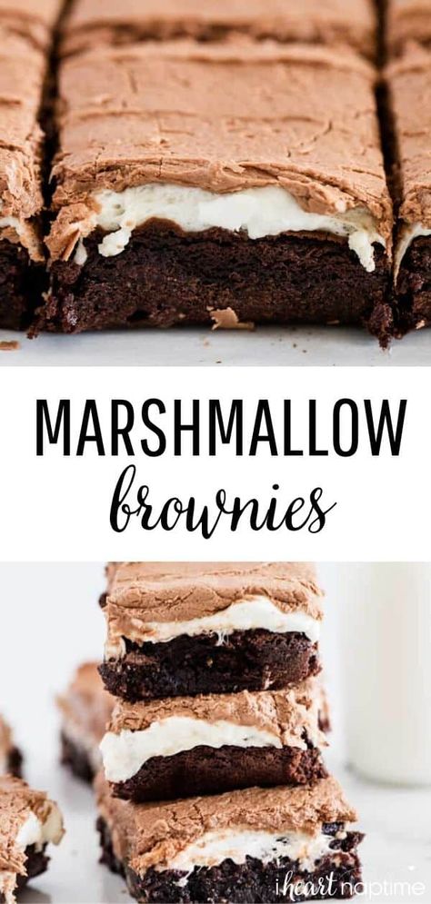 Marshmallow Brownies, Smores Dessert, Beaux Desserts, Low Carb Brownies, I Heart Naptime, Brownie Toppings, Recipes Fall, Brownie Desserts, Dessert Dips