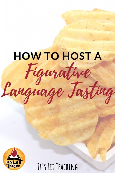 Are you struggling to engage students in creating imagery? Need a way to add some excitement around figurative language? A figurative language tasting is a no-fail way to engage students in writing while reviewing essential figurative language terms and techniques. This blog post walks you through how to do the lesson yourself step-by-step. Click and never have another student say This is boring! #itslitteaching #creativewriting #figurativelanguage #highschoolenglish #secondaryela Figurative Language Lessons, 8th Grade English, Teaching Figurative Language, Teaching Creative Writing, Creative Writing Classes, Teaching High School English, 6th Grade Reading, Teaching Poetry, 8th Grade Ela