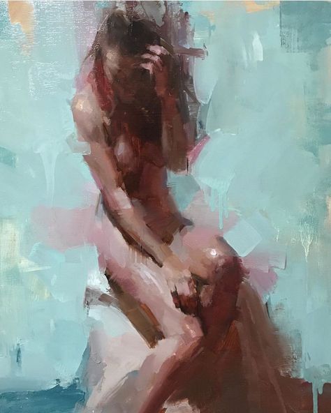 Samera Abed on Instagram: “#art #love #this #painting #artist #painter #jacobdhein @jacobdhein #beautiful #female #nude #figure #contemporaryart #modernart #fineart…” Intimate Paintings, Traditional Paint, Expressive Art, Buy Art Online, Green And Pink, Woman Painting, Figure Painting, Contemporary Paintings, Featured Artist