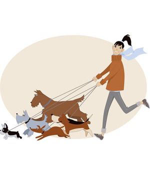 Dog clipart, dog walker walking five dogs on leash. Or maybe the five dogs are taking the dog walker for a walk...? Dog clipart at http://www.dogsinpictures.com/clip_art_dog_walker #dog #dogs #walk #walker #clip #art #clipart Dog Walking Quotes, Dog Mural, Dog Names Unique, Dogs Walking, Dog Walking Business, Ux Inspiration, Dog Clip Art, Animals Drawing, Dog Illustrations