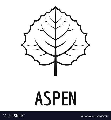 Leaf Icon, Leaf Vector, Aspen Leaf, Leaves Vector, Simple Illustration, Tattoo Inspo, Black Style, Aspen, Vector Icons