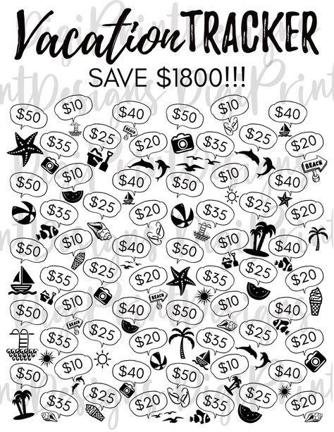 How to Save Money #money #savemoney #Howtosavemoney #Howtosave Vacation Fund Tracker, 1800 Savings Challenge, Vacation Money Saving Ideas, Things To Save Up For, February Planner Ideas, Save For Vacation, Vacation Challenge, Vacation Savings Tracker, Vacation Savings Challenge