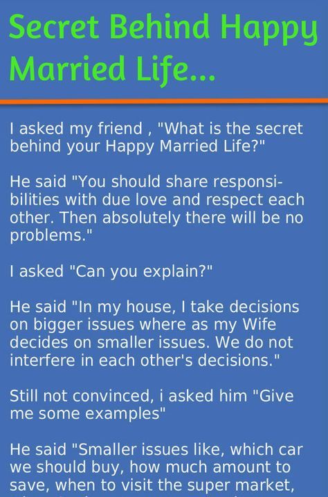 Secret of happy married life.. - Marriage Jokes Married Life, Husband Humor Married Life, Funny Marriage Jokes Married Life, Happy Wife Happy Life Quotes, Happy Married Life Quotes, Married Life Humor, Husband Humor Marriage, Married Humor, Wedding Jokes