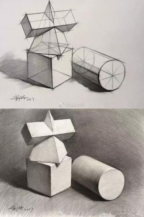 Har Zurag, Geometric Shapes Drawing, Basic Sketching, Human Painting, Shadow Drawing, Perspective Drawing Lessons, Geometric Shapes Art, Art Basics, Pottery Jar