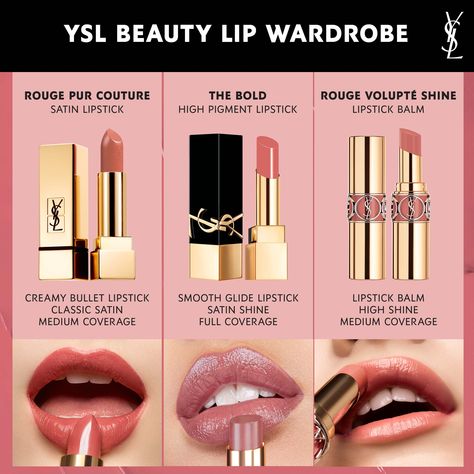 Rouge Pur Couture The Bold High Pigment Lipstick - Yves Saint Laurent | Sephora Tes, Couture, Ysl Rouge Volupte Shine, Grape Oil, Mac Lipstick Shades, Ysl Lipstick, Lip Combos, High Shine Lip Gloss, Makeup Pallets