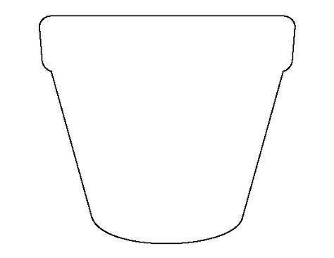 Plant Pot Template Free Printable, Flower Pot Outline, Printable Flower Pot Template, Flower Pot Template Free Printable, Flower Pot Printable, Flower Pot Template, Pot Template, Flower Templates Printable Free, Mothers Day Flower Pot