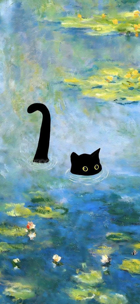 Cat Screensaver, Monet Wallpaper, Wallpaper Gatos, Cat Phone Wallpaper, Cat Background, Arte Van Gogh, Iphone Wallpaper Photos, Cool Wallpapers Art, Simple Wallpapers