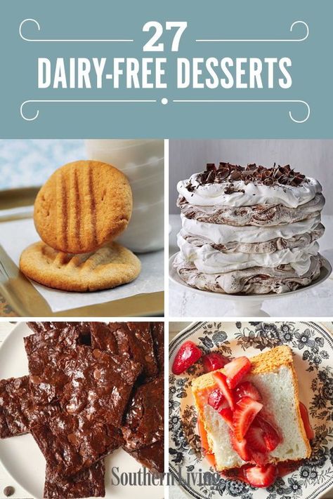 Diary Free Dessert, Dairy Free Dessert Recipes Easy, Lactose Free Desserts, Dairy Free Deserts, Dairy Free Dessert Easy, Soy Free Desserts, Non Dairy Desserts, Dairy Free Cooking, Dairy Free Recipes Dessert