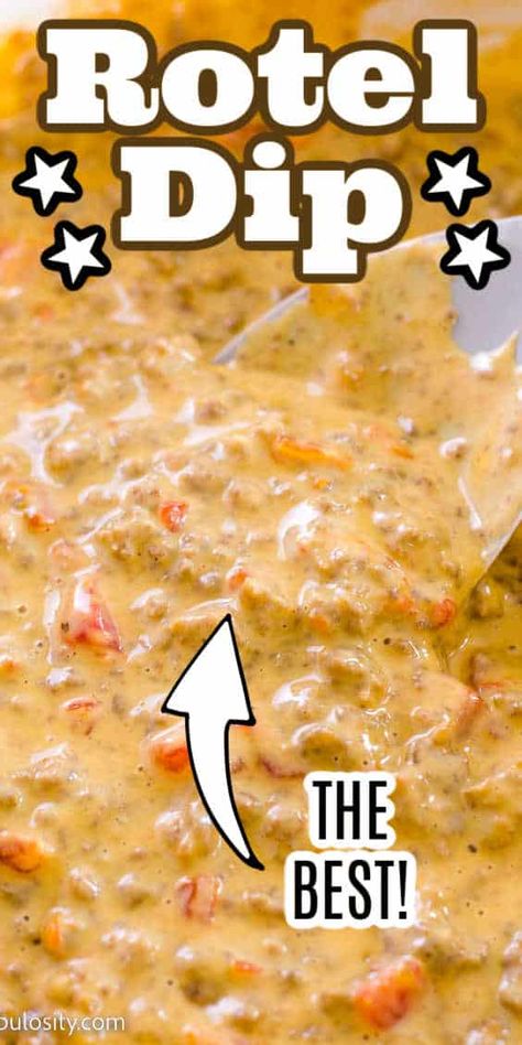 Rotel Bean Dip, Hamburger And Cheese Dip, Rotel Dip With Ground Beef Cream Cheese, Hamburger Queso Dip, Cheesy Rotel Dip, Rotel Dip With Ground Beef, Hamburger Cheese Dips, Rotel Dip With Sausage, Queso Dips