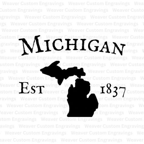 Michigan Symbols, Michigan Svg, Michigan Outline, Michigan Facts, Etching Projects, Michigan Logo, Shirt Image, Silhouette Images, State Outline