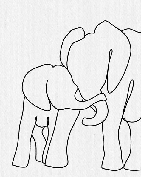 Minimal Water Color Line Drawing Elephant Nursery Art Art | Etsy African Elephant Photography, Line Drawing Elephant, Elephant Art Drawing, Elephant Line Drawing, Drawing Elephant, Elephant Outline, Elephant Photography, Elephant Nursery Art, Photography Wildlife