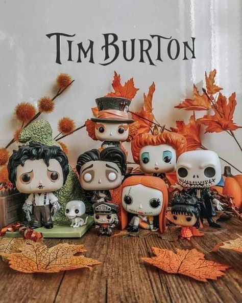 Tim Burton Funko Pop, Halloween Funko Pop, Funko Pops Aesthetic, Aesthetic Funko Pop, Tim Burton Decor, Funko Pop Display, Nightmare Before Christmas Drawings, Tim Burton Characters, Funko Pop Dolls