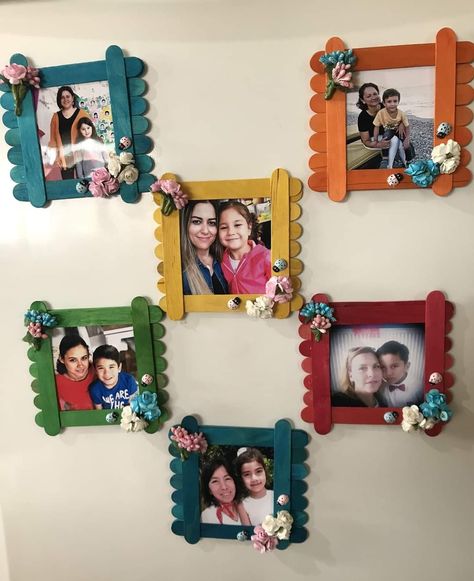 Mother Day Craft, Photo Frame Crafts, Diy Popsicle Stick Crafts, Popsicle Crafts, Preschool Arts And Crafts, Ideas For Easter Decorations, Landscaping With Large Rocks, Mothers Day Crafts For Kids, Ideas For Easter