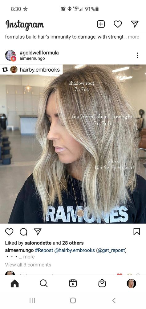 Highlight Formulas Blonde Hair, Level 6 Lowlights In Blonde Hair, Level 7 Dimensional Blonde, Blonde Balayage Shades Eq Formula, Blonde Root Smudge Formula, Blonde Hair Formulas Redken Shades, Seamless Grow Out Blonde, Lived In Blonde Placement, Level 8 Blonde Formula