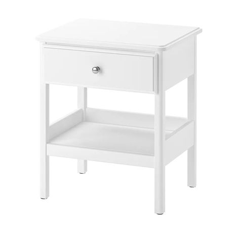 33 Best Bedside Tables and Nightstands (2021) | Architectural Digest Ikea Tyssedal, Ikea Bedside, Bedside Table Ikea, Ikea Nightstand, White Bedside Table, Ikea Hemnes, Painted Drawers, Drawer Inserts, White Chests