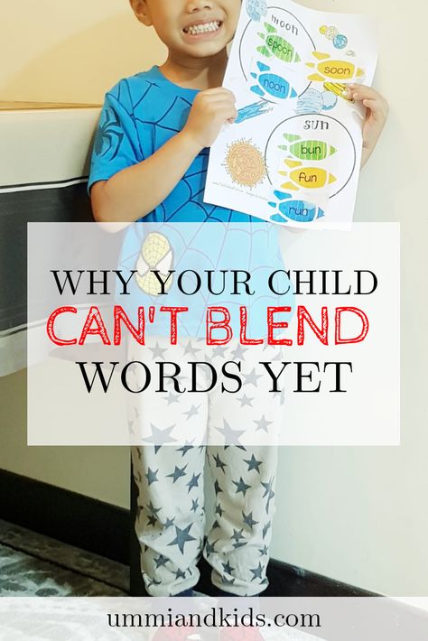 Why your child can’t blend words yet | Phonemic Awareness Blending Intervention, Blending Words Activities, Blending Words, Blending 2 Letter Sounds, Preschool Phonemic Awareness Activities, Blending Sounds Activities, Phonemic Awareness Activities First, Phonemic Awareness Centers, Kindergarten Phonemic Awareness Activity