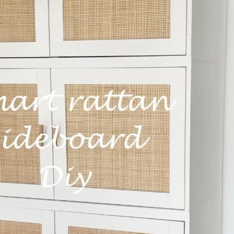 Dina santos on Instagram: "DIY TALL CUPBOARD ( KMART SIDEBOARDS) I’ve been looking for a tall cupboard for my kitchen / dining space to put a few homewares and extra dining sets but unfortunately I haven’t found one where my budget allows it 🙈. So until I find the right one I made one with the @kmartaus rattan sideboards and have to say , very happy with the results and matches my dining room buffet perfectly . Once I find my perfect one this one will go to my spare lounge for extra storage Kmart Rattan, Rattan Cupboard, Living Room Storage Unit, Tall Cupboard, Rattan Sideboard, Dining Room Buffet, Home Organisation, Instagram Diy, Room Storage