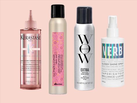 The 14 Best Shine Sprays to Make Hair Look Like Liquid Gold Hair Commercial, Shine Spray, Hair Growth Shampoo, Glossy Hair, Healthier Hair, Make Hair, Aloe Leaf, Hair Shine, Frizz Control