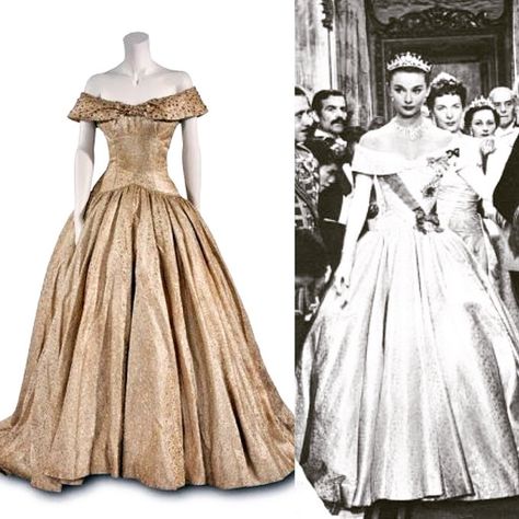 Edith Head Gowns, Edith Head Designs, Audrey Hepburn Roman Holiday, Audrey Hepburn Dress, Edith Head, Old Hollywood Actresses, 1950’s Fashion, Holiday Clothing, 1950s Outfits